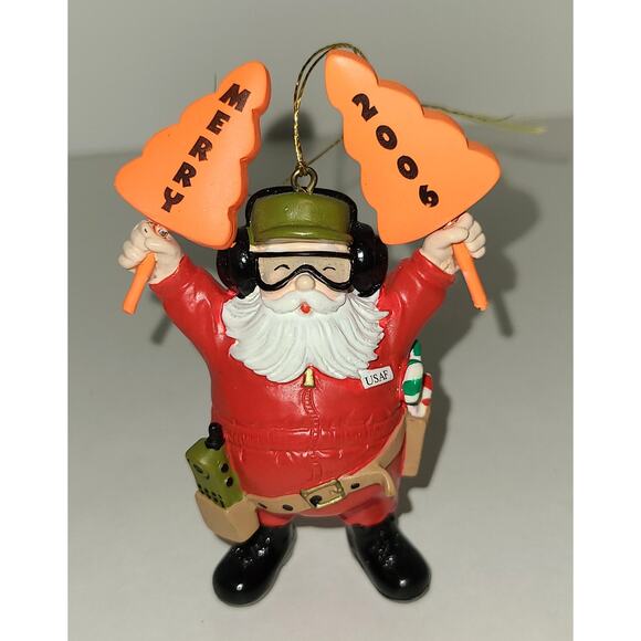 American Greetings Operation Santa Ornament Military Marshalling Wands 2006 - Picture 2 of 6